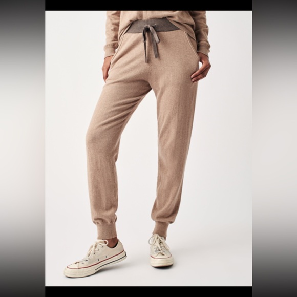 Faherty Women’s Surf Organic Cotton & Cashmere Sweater Joggers Pants Sz S - Picture 2 of 15